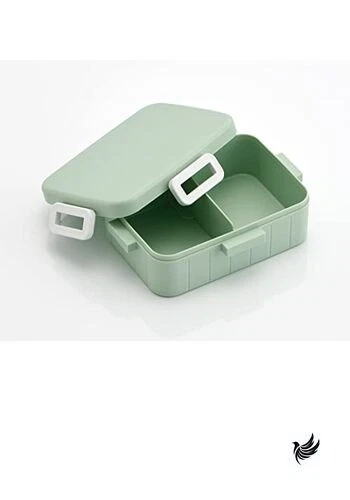 Skater Bento Box Dull Green 650ml 4-Point Lock