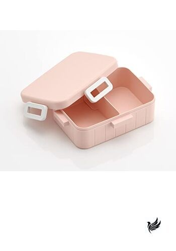 SKATER Lunch Box, 1-tier, 650ml, Antibacterial 4-point Lock, Pink.