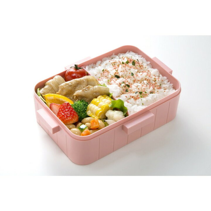 SKATER Lunch Box, 1-tier, 650ml, Antibacterial 4-point Lock, Pink.