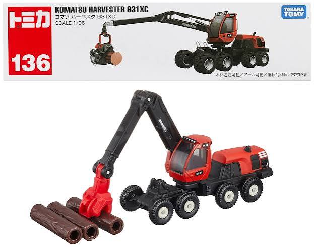 TOMICA LONG NO.136 KOMATSU HARVESTER