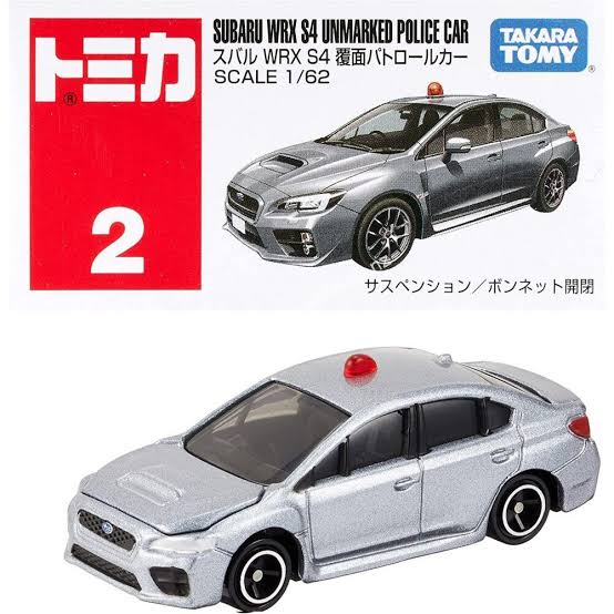 TOMICA REGULAR DIECAST NO.02-07 SUBARU WRX S4 UNMARKED POLICE CAR